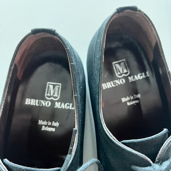BRUNO MAGLI Palladin Black Suede Tie Shoes main image 4